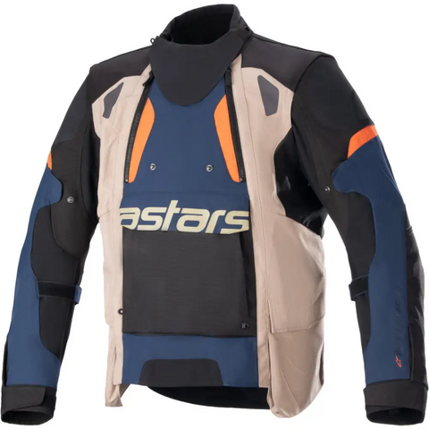 Chamarra Alpinestars Halo Drystar® Dark Blue/Dark Khaki/Flame Orange