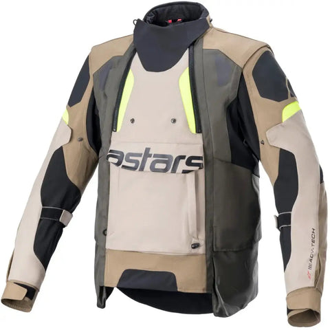 Chamarra Alpinestars Halo Drystar® Dark Khaki/Sand/Yellow Fluo