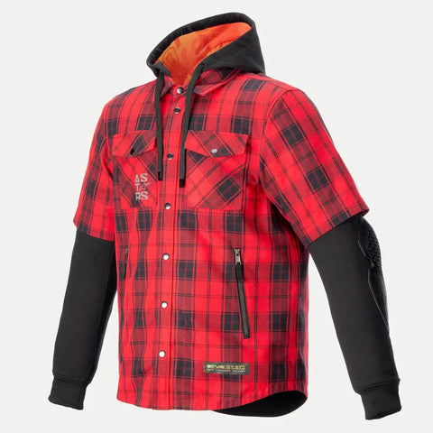 Chamarra Alpinestars MO.ST.EQ Tartan Flame Red/Black