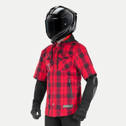 Chamarra Alpinestars MO.ST.EQ Tartan Flame Red/Black