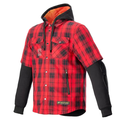 Chamarra Alpinestars MO.ST.EQ Tartan Flame Red/Black