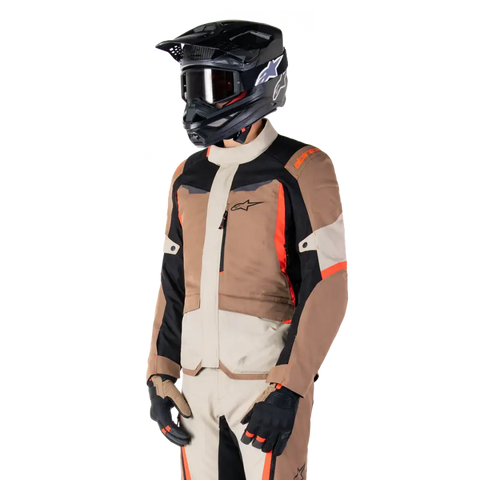 Chamarra Alpinestars ST-1 Waterproof Dark Khaki/Sand/Black/Red Fluo