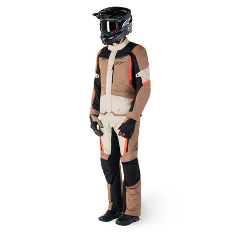 Chamarra Alpinestars ST-1 Waterproof Dark Khaki/Sand/Black/Red Fluo