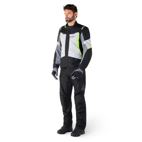 Chamarra Alpinestars ST-1 Waterproof  Ice Gray/Black/Yellow Fluo