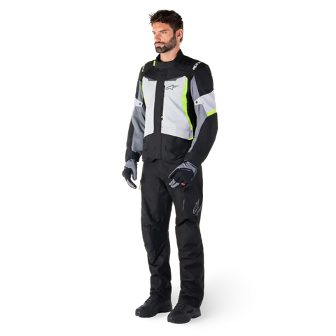 Chamarra Alpinestars ST-1 Waterproof  Ice Gray/Black/Yellow Fluo