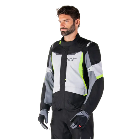 Chamarra Alpinestars ST-1 Waterproof  Ice Gray/Black/Yellow Fluo