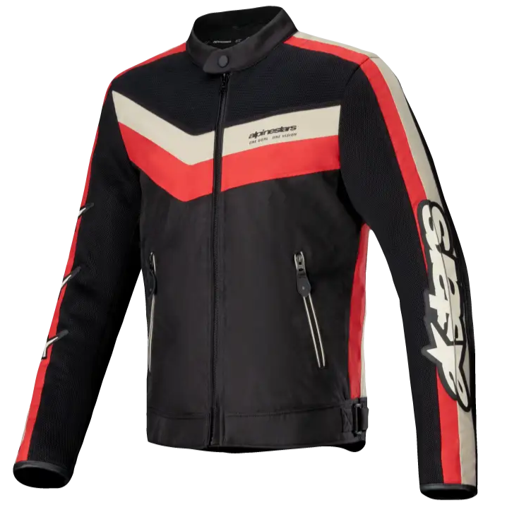Chamarra Alpinestars T-Dyno Air Black/Bright Red/Ecru