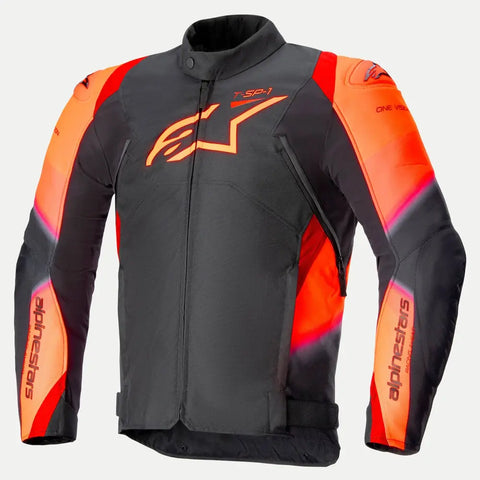 Chamarra Alpinestars T-SP 1 V2 WP, Black/Red Fluo