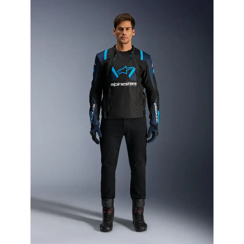Chamarra Alpinestars T-Stunt Air Black/Dark Blue/Bright Blue