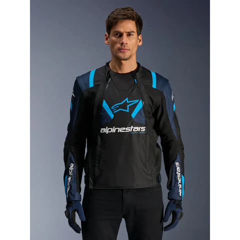 Chamarra Alpinestars T-Stunt Air Black/Dark Blue/Bright Blue