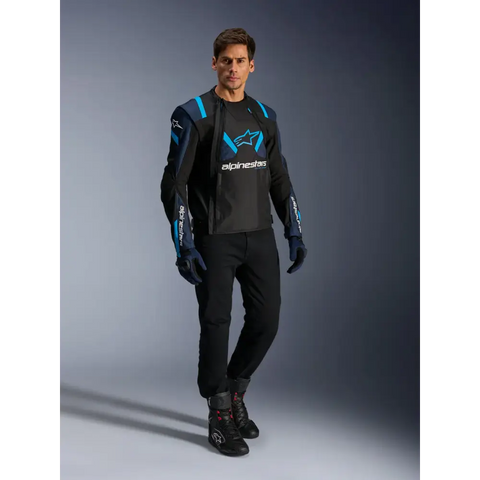 Chamarra Alpinestars T-Stunt Air Black/Dark Blue/Bright Blue