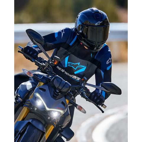 Chamarra Alpinestars T-Stunt Air Black/Dark Blue/Bright Blue