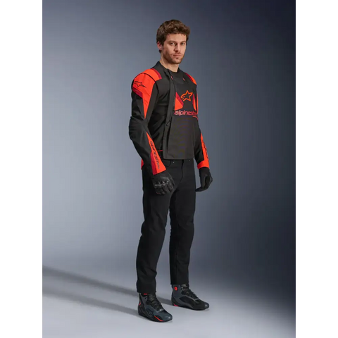 Chamarra Alpinestars T-Stunt Air Black/Red Fluo/Dark Red