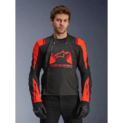Chamarra Alpinestars T-Stunt Air Black/Red Fluo/Dark Red