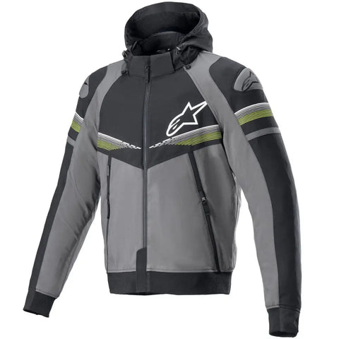 Chamarra Alpinestars Tech Hoodie Sektor v2 Tar Gray/Black/Yellow Fluo