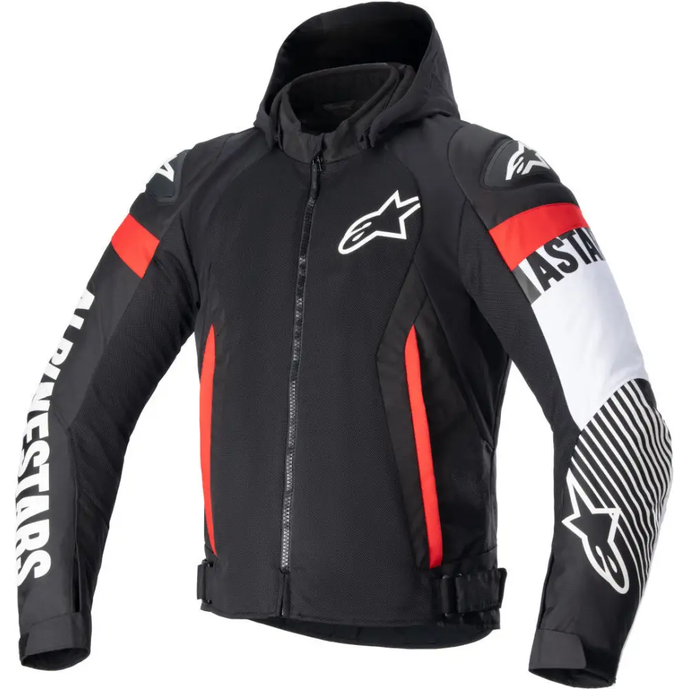 Chamarra Alpinestars Zaca Air WP Black/White/Red Fluo