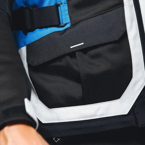 Chamarra Dainese Desert Tex Gray/Black/Performance Blue