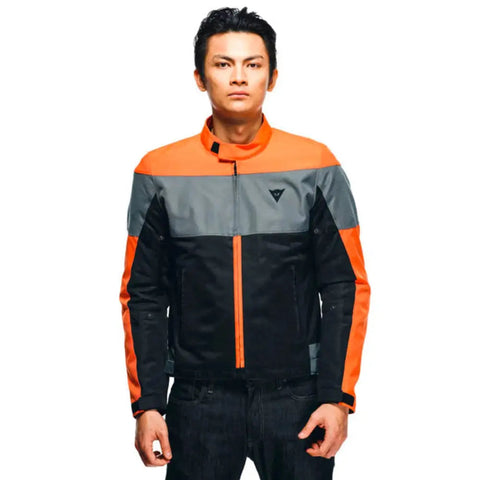 Chamarra Dainese Elettrica Air Tex Black/Flame Orange/Charcoal Gray