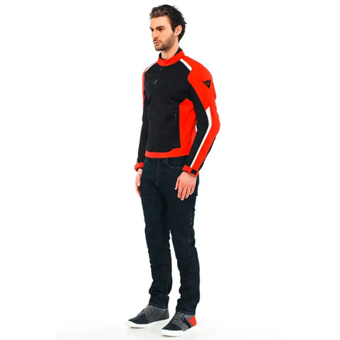 Chamarra Dainese Hydraflux 2 Air D-Dry Black/Lava-Red
