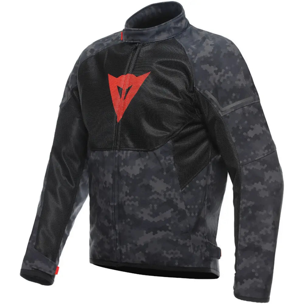 Chamarra Dainese Ignite Air Tex Camo-Gray/Black/Fluo-Red