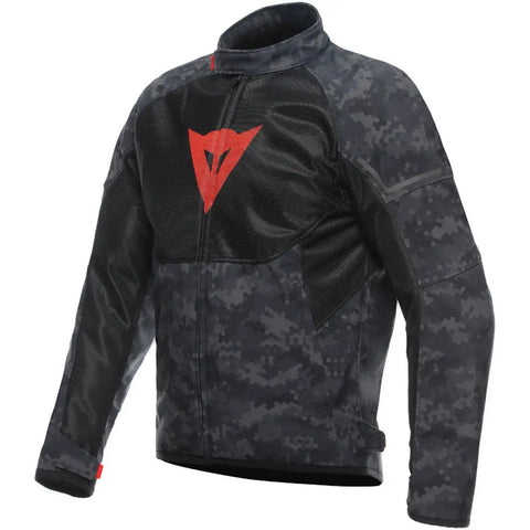 Chamarra Dainese Ignite Air Tex Camo-Gray/Black/Fluo-Red