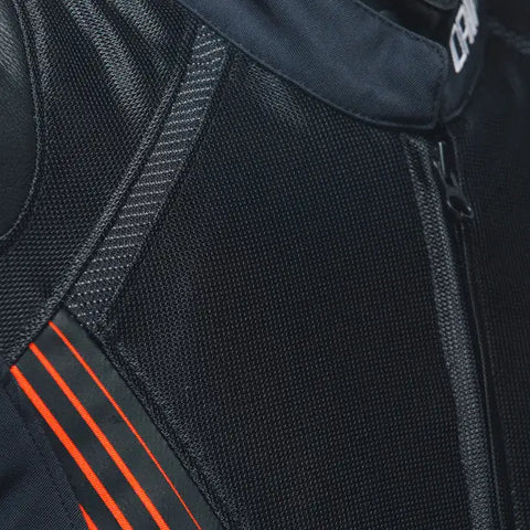 Chamarra Dainese Super Rider 2 Absoluteshell™ Black/Charcoal-Gray/Fluo Red