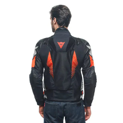 Chamarra Dainese Super Rider 2 Absoluteshell™ Black/Charcoal-Gray/Fluo Red