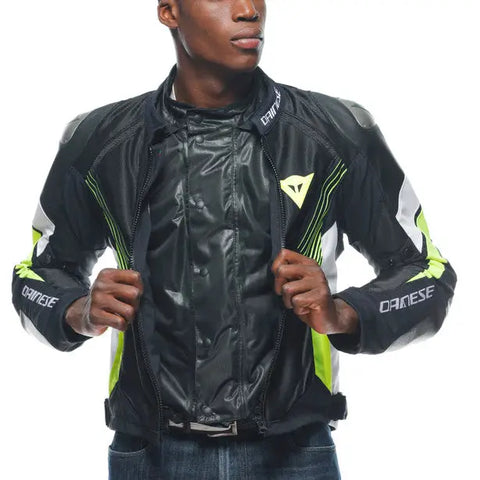 Chamarra Dainese Super Rider 2 Absoluteshell™ Black/White/Fluo-Yellow