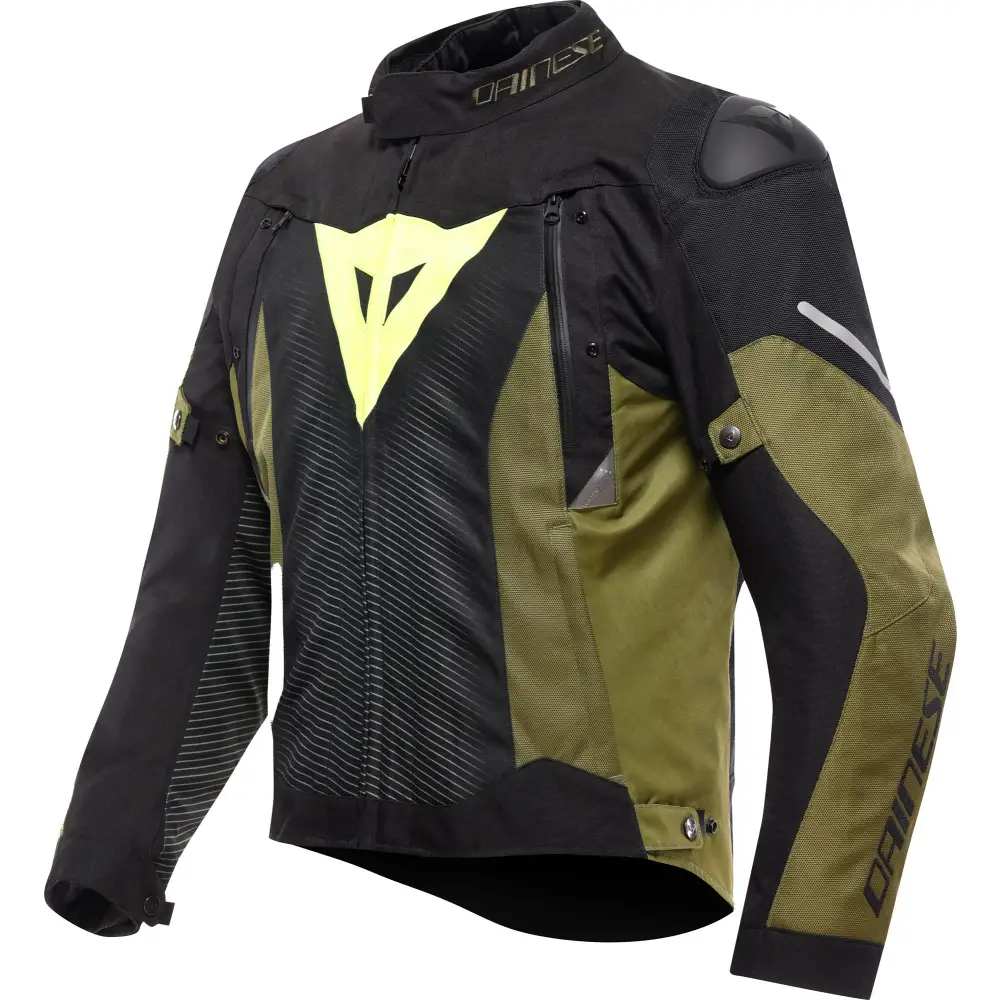 Chamarra Dainese Super Sprint D-Dry Black/Green/Fluo Yellow