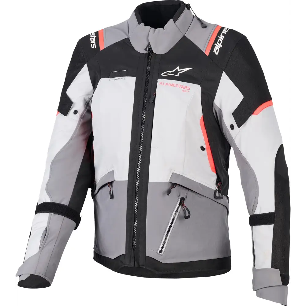 Chamarra de Mujer Alpinestars Stella Andes V4 Drystar® Dark Gray/Ice Gray/Black/Coral Fluo