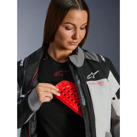 Chamarra de Mujer Alpinestars Stella Andes V4 Drystar® Dark Gray/Ice Gray/Black/Coral Fluo