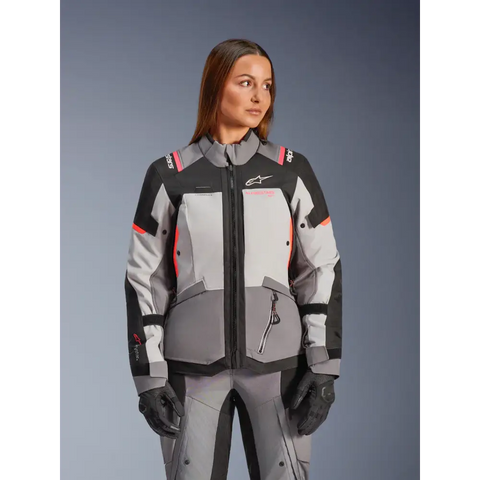 Chamarra de Mujer Alpinestars Stella Andes V4 Drystar® Dark Gray/Ice Gray/Black/Coral Fluo
