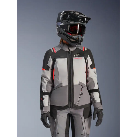 Chamarra de Mujer Alpinestars Stella Andes V4 Drystar® Dark Gray/Ice Gray/Black/Coral Fluo