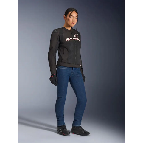 Chamarra de Mujer Alpinestars Stella SMX Air Black/White/Red Fluo
