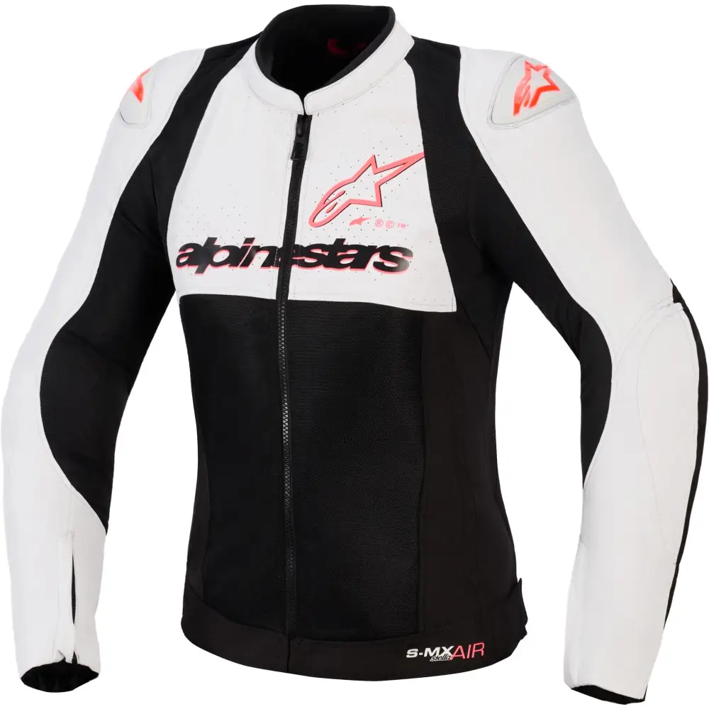 Chamarra de Mujer Alpinestars Stella SMX Air Ice Gray/Black/Coral Fluo