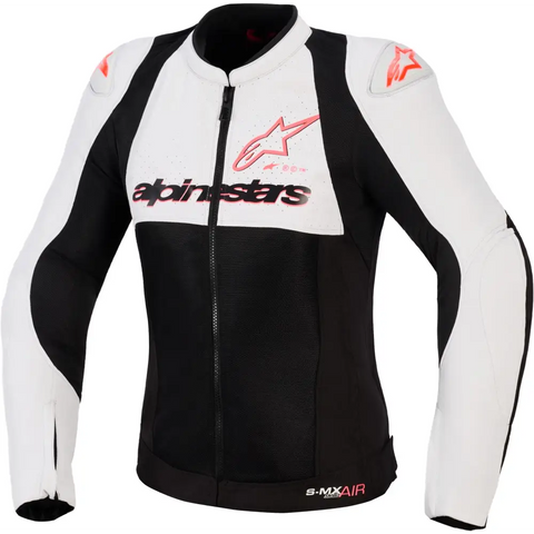 Chamarra de Mujer Alpinestars Stella SMX Air Ice Gray/Black/Coral Fluo