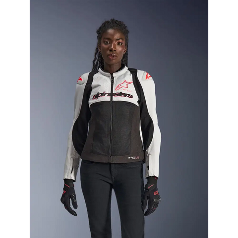 Chamarra de Mujer Alpinestars Stella SMX Air Ice Gray/Black/Coral Fluo