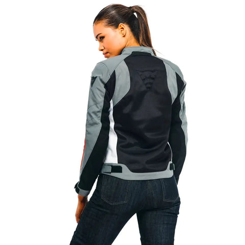 Chamarra de Mujer Dainese Hydraflux 2 Air D-Dry Black/Charcoal-Gray/Lava-Red