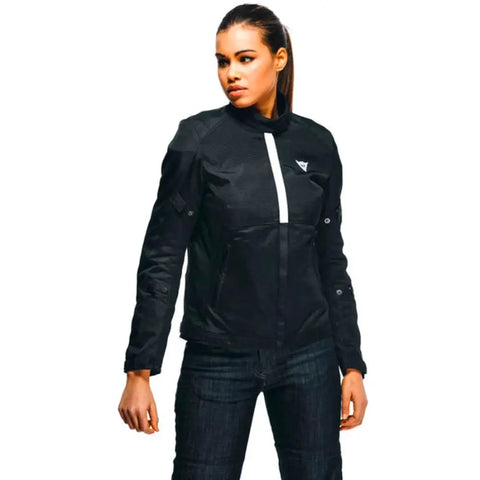 Chamarra de Mujer Dainese Risoluta Air Tex Black/White