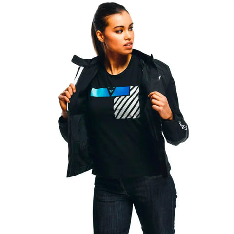 Chamarra de Mujer Dainese Risoluta Air Tex Black/White