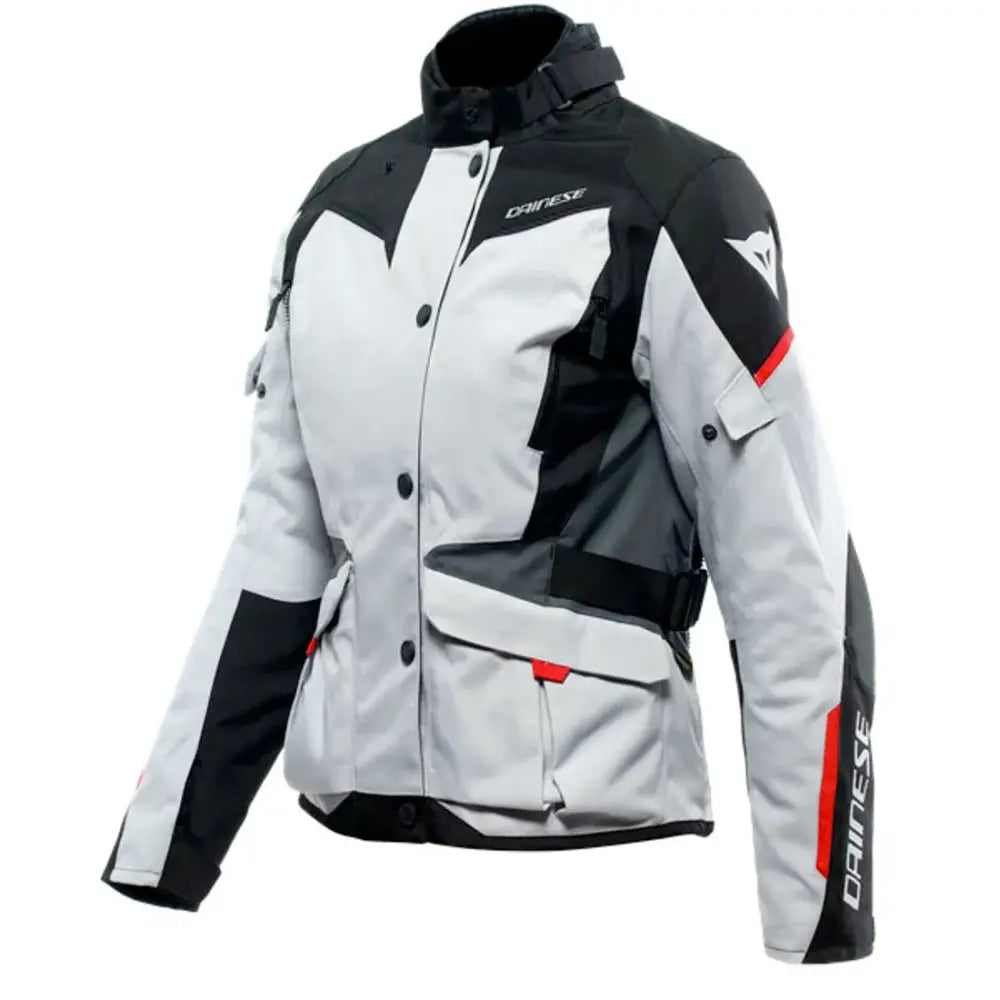 Chamarra de Mujer Dainese Tempest 3 D-Dry Glacier-Gray/Black/Lava-Red