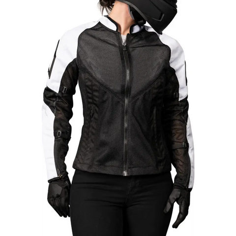 Chamarra de Mujer Icon Mesh AF White/Black
