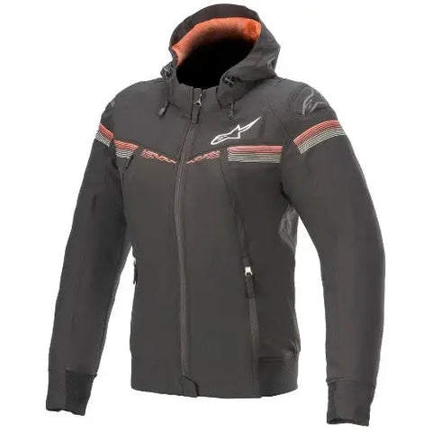 Chamarra de Mujer Tech Hoodie Alpinestars Stella Sektor v2 Black/Coral
