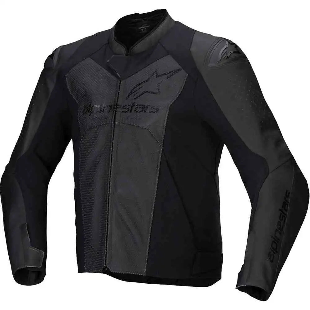 Chamarra de Piel Alpinestars Faster Airflow V3 Black/Black