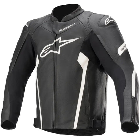 Chamarra de Piel Alpinestars Faster V2 Black/White