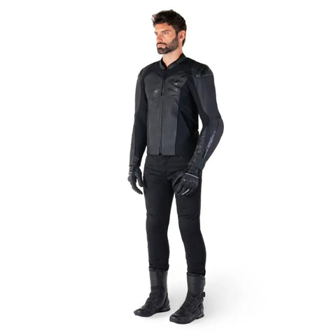 Chamarra de Piel Alpinestars Faster V3 Black/Black