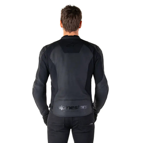 Chamarra de Piel Alpinestars Faster V3 Black/Black