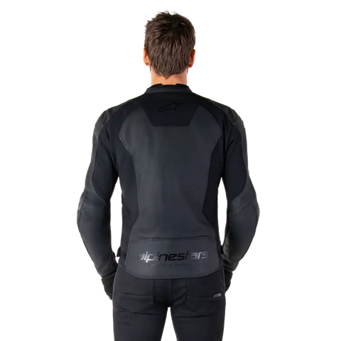 Chamarra de Piel Alpinestars Faster V3 Black/Black