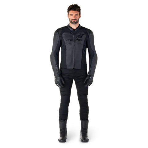 Chamarra de Piel Alpinestars Faster V3 Black/Black