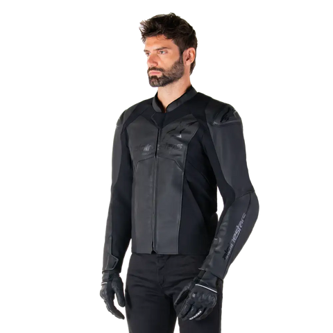 Chamarra de Piel Alpinestars Faster V3 Black/Black